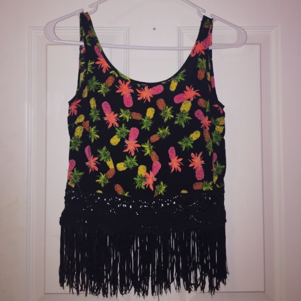 Neon Pineapple Crop Top